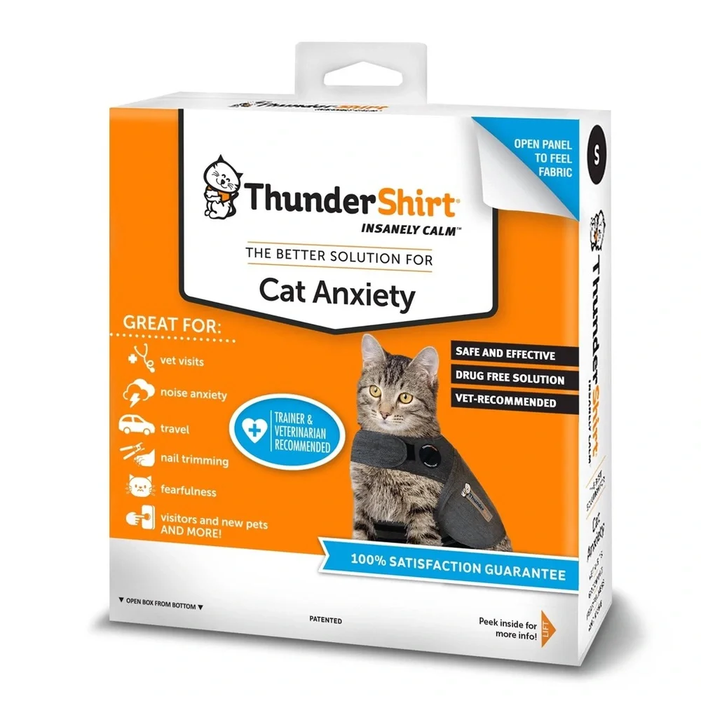 ThunderShirt For CATS - NEW in Original Box BNIB color Grey SIZE Large